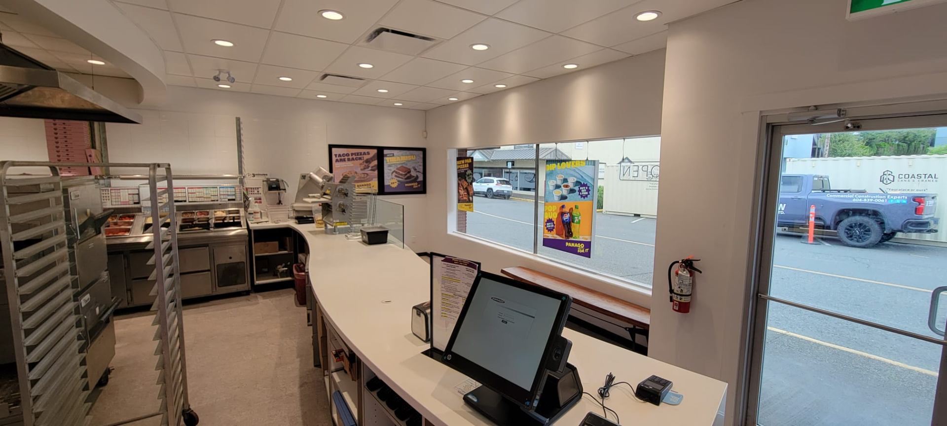 Panago Courtenay prep line and ordering station after refresh