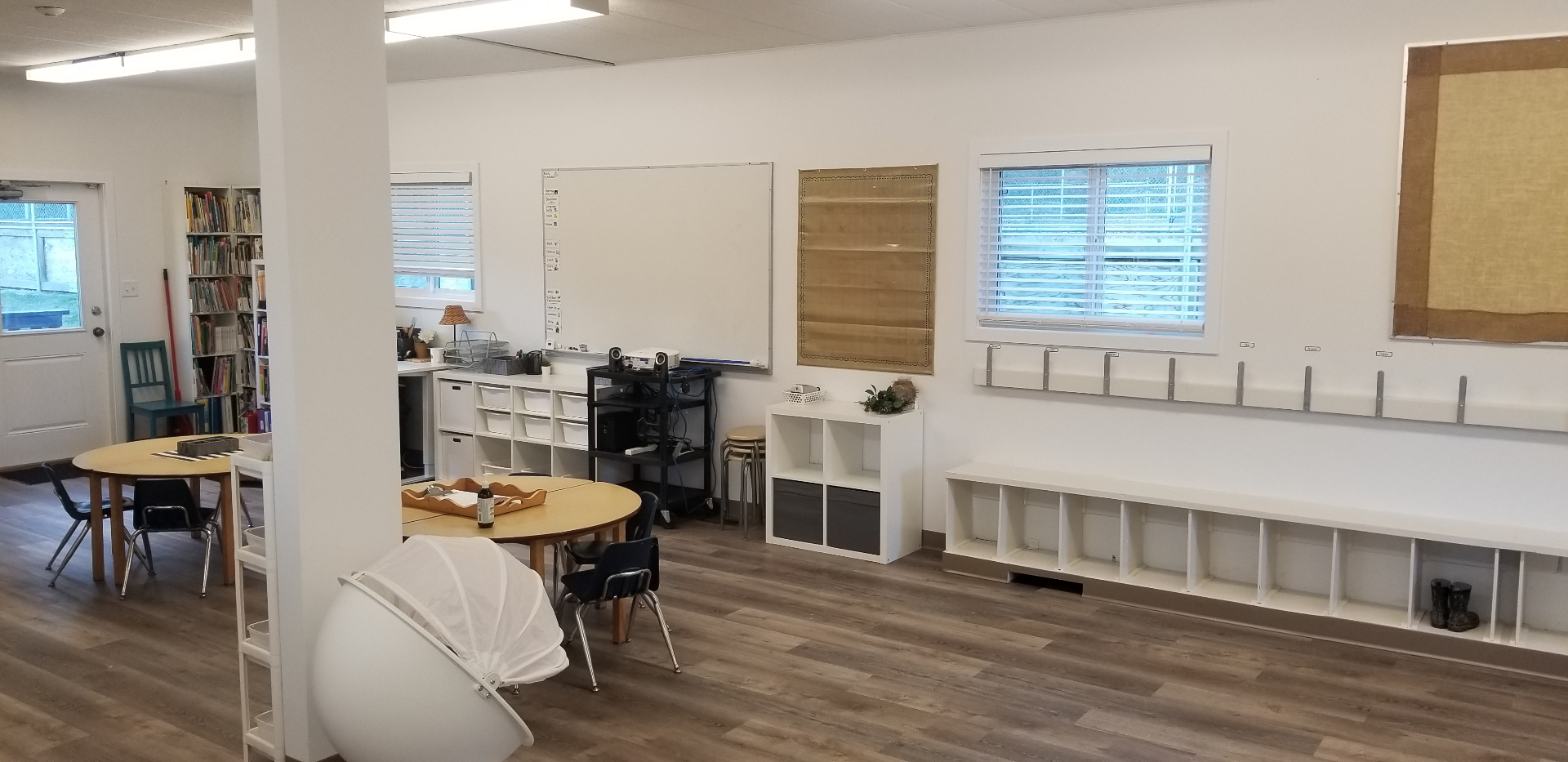 Classroom learning area with refreshed laminate flooring